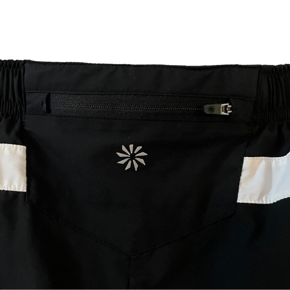Athleta Hana 2 in 1 Black & White Running Shorts, Size S - Picture 5 of 6